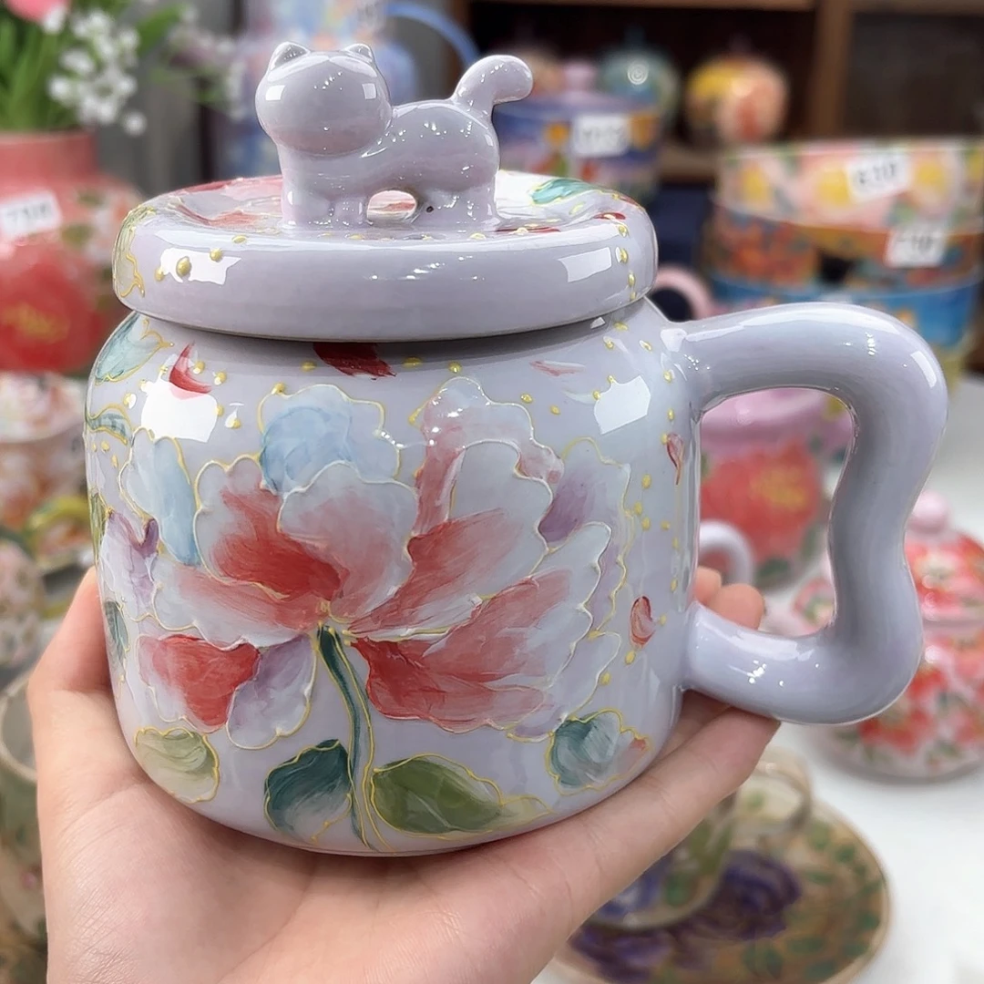 景德镇手绘高温釉下彩陶瓷茶具