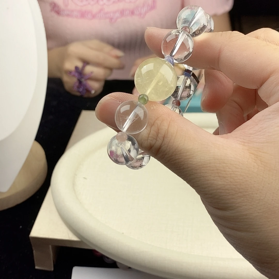 银S925镀金镶嵌手链水晶