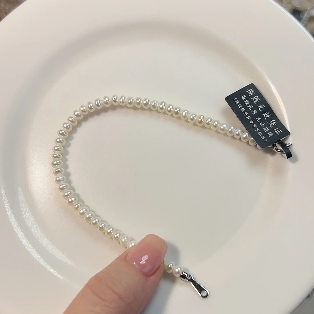 银S925镶嵌天然淡水珍珠设计款淡水珍珠