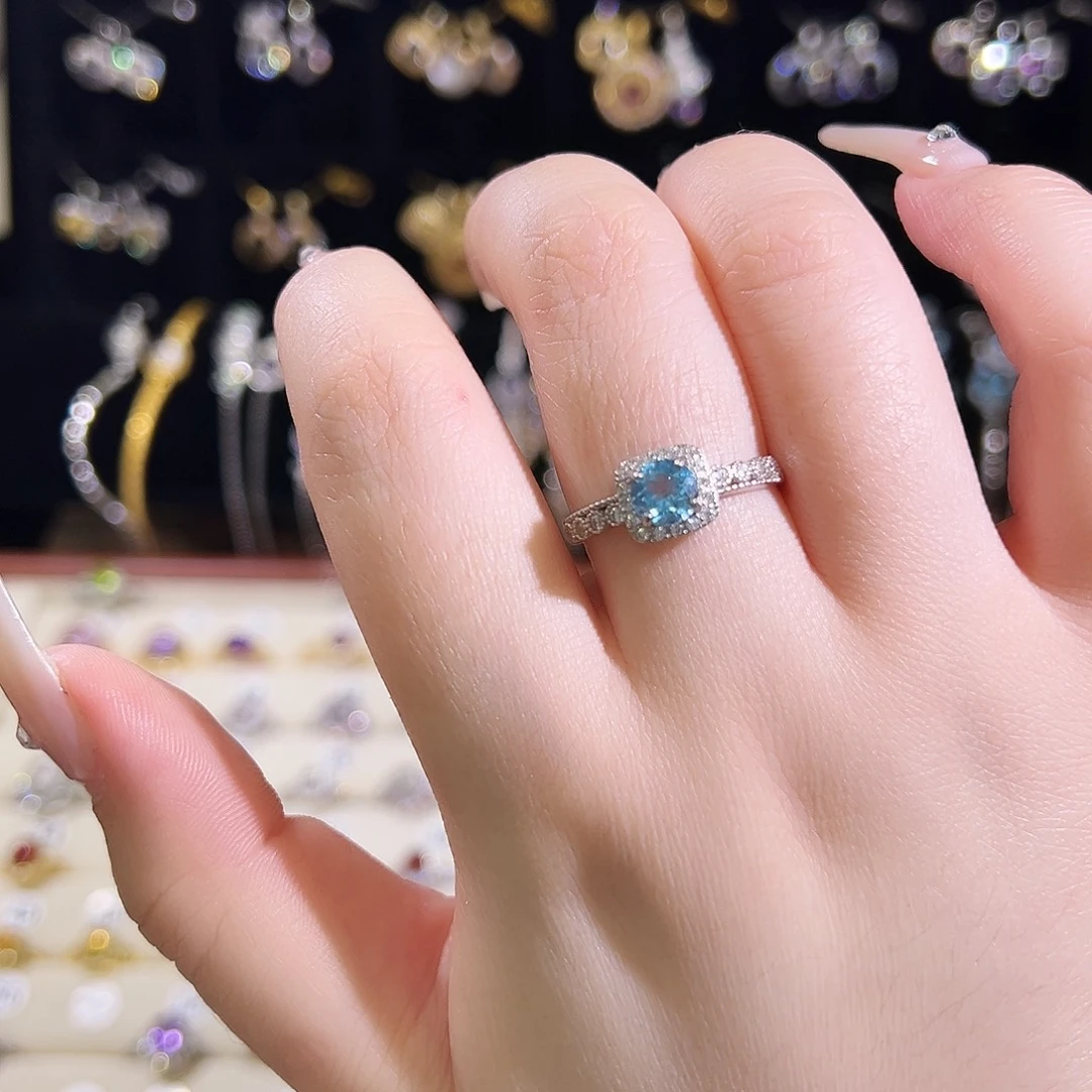 戒指银S925镶嵌托帕石