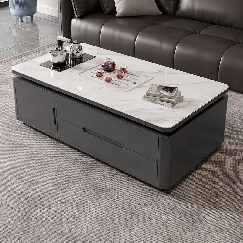 岩板功夫茶几2025新款高档现代简约轻奢客厅家用茶桌泡茶一体茶台