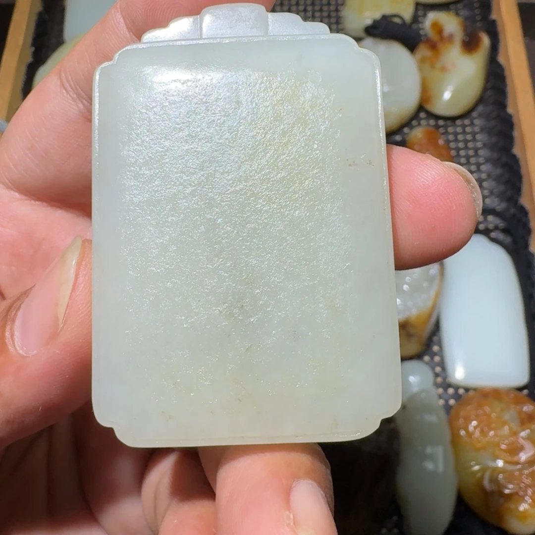 和田玉银S925镶嵌吊坠(不含链)