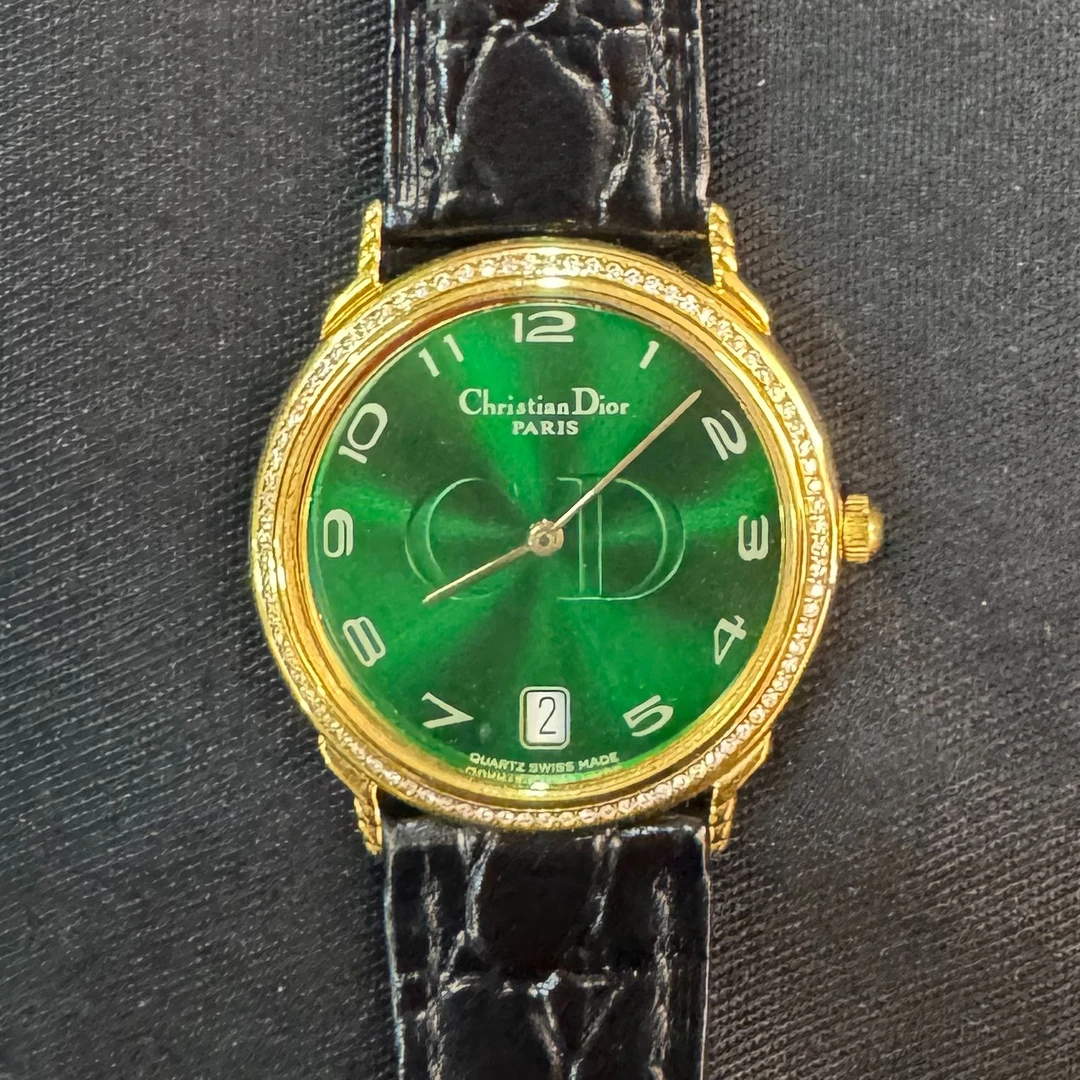 95新 DIOR/迪奥 石英表后镶钻/256100400