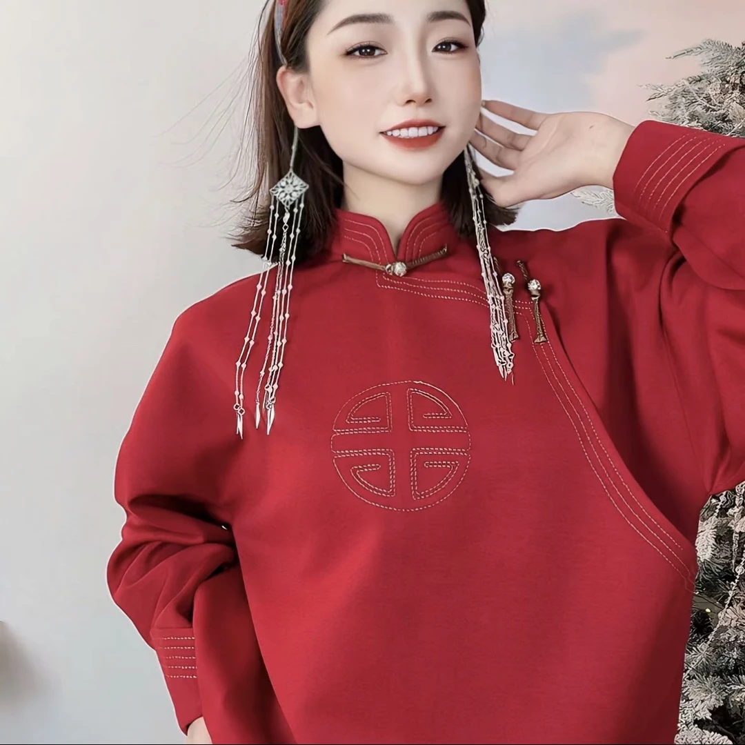 [蒙克]蒙古元素马蹄袖卫衣