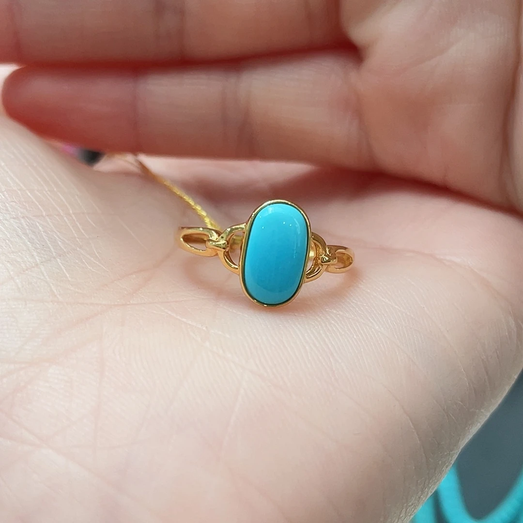 绿松石颈饰18K金镶嵌