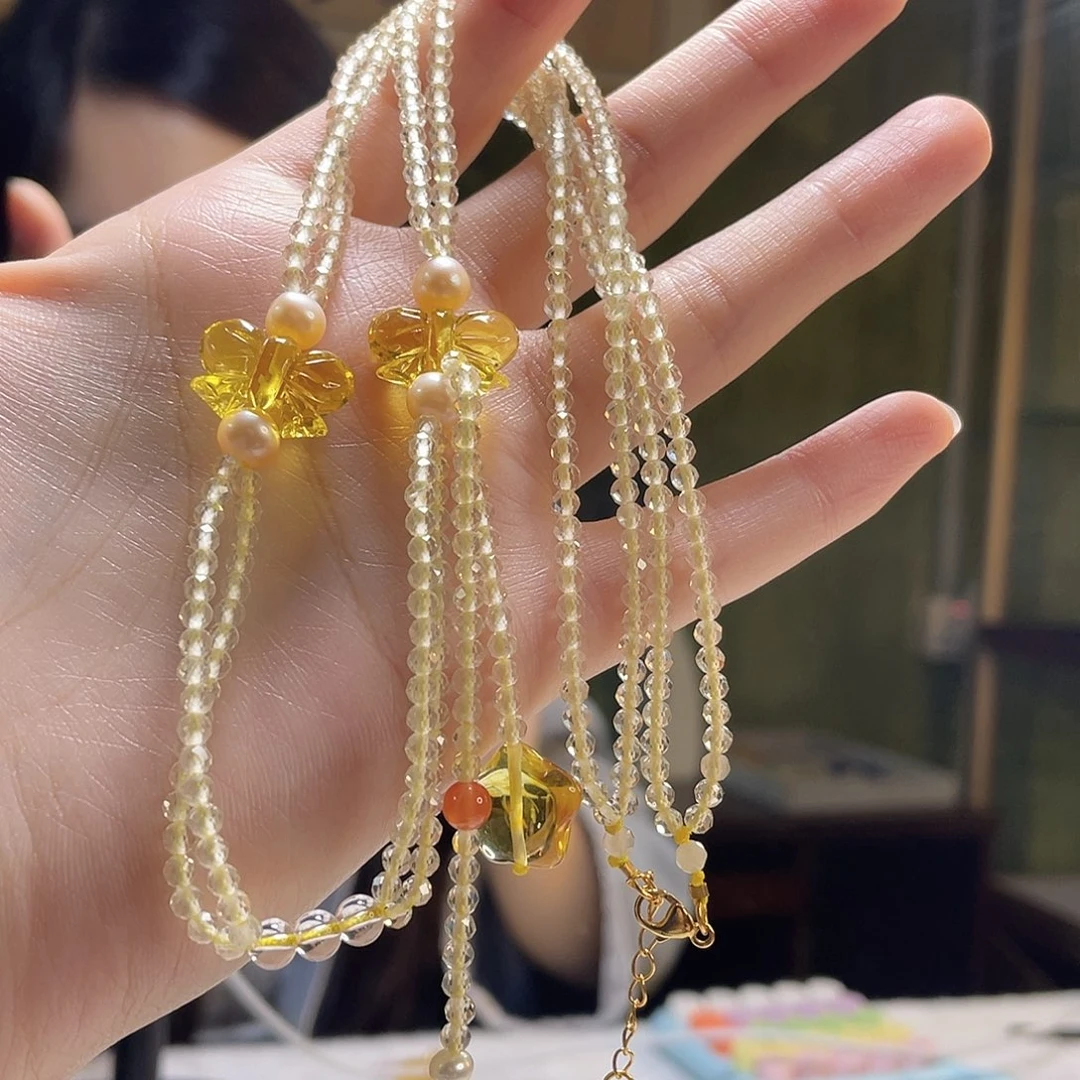 琥珀未镶嵌裸石项链