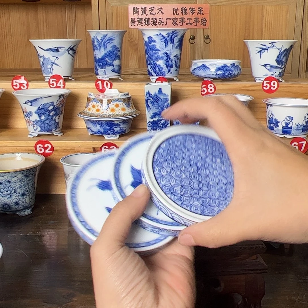 茅***仙墨奈手绘陶瓷花盆