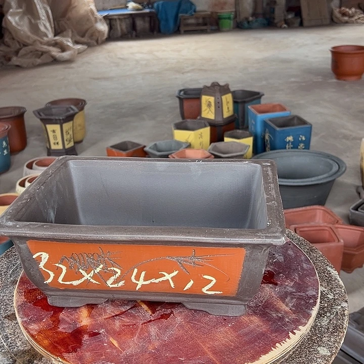 紫砂花盆，透气花盆