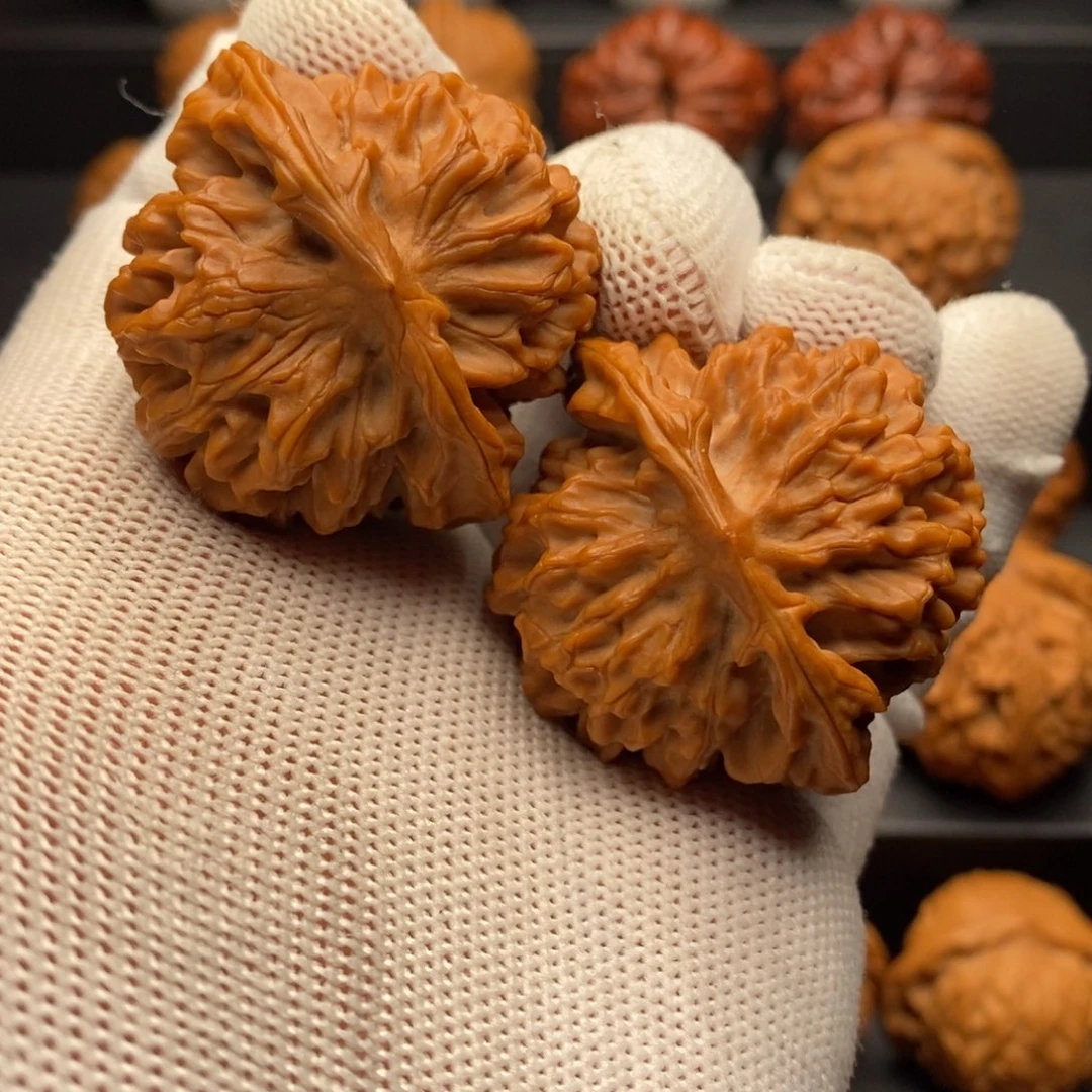 金***金把件文玩核桃41尺秦闷