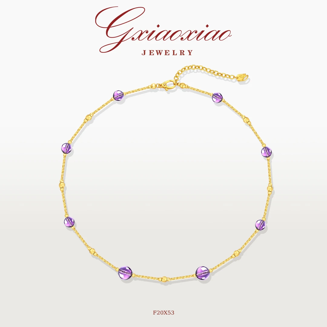 G XIAOXIAO 【紫醺】时尚气质复古浪漫百搭锁骨项链 F20X53