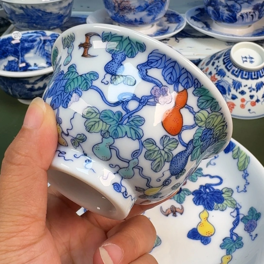 景德镇纯手绘茶具圆圆286