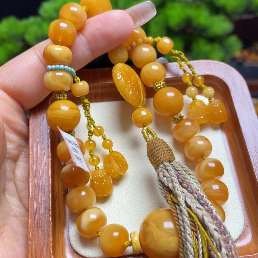 未镶嵌蜜蜡手链手串