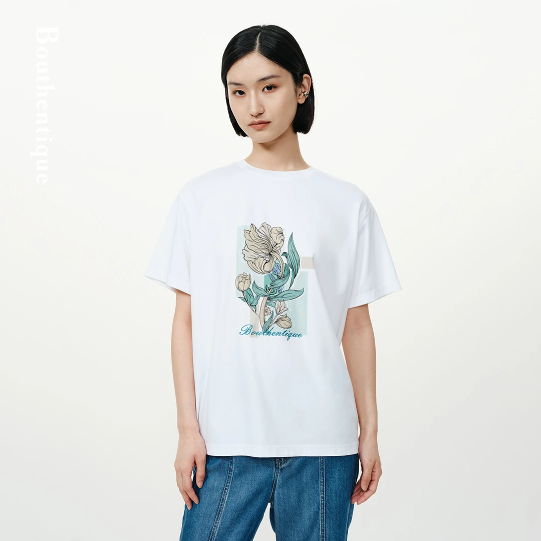 【粉丝专享】Bouthentique圆形领口短袖TEE 224231T2C73