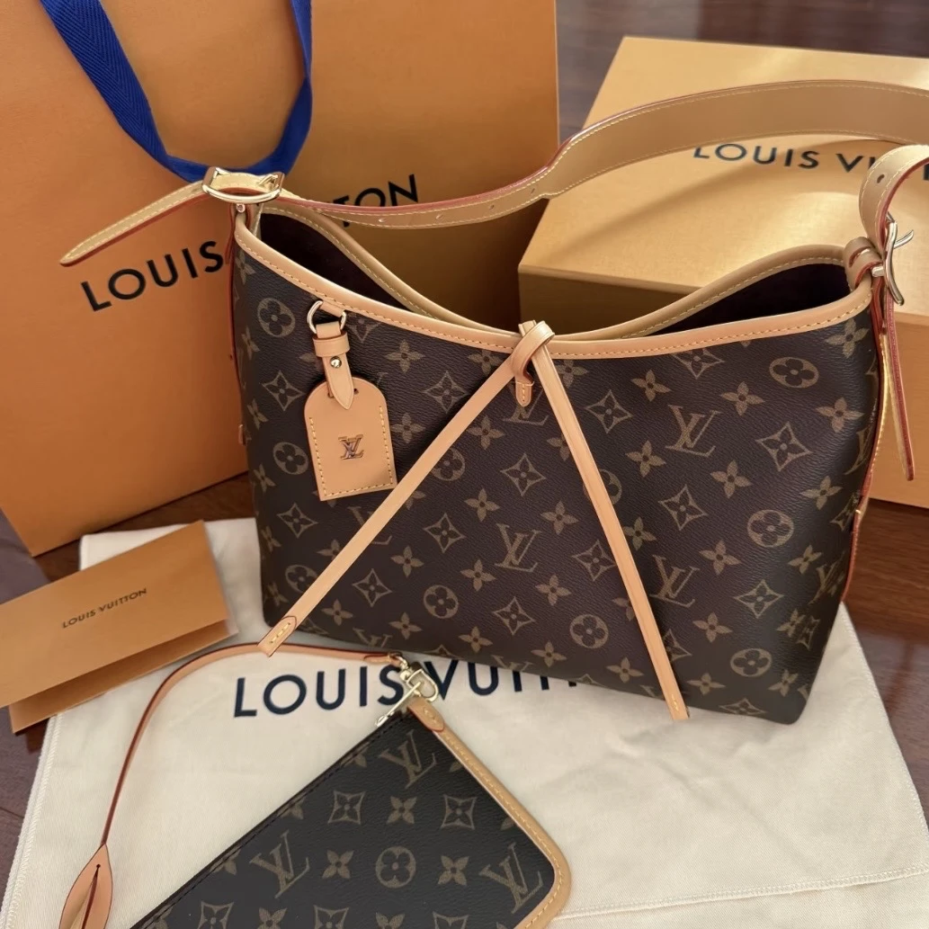 99新 LouisVuitton/路易威登 7姐专场/老花carryall小号 斜挎包