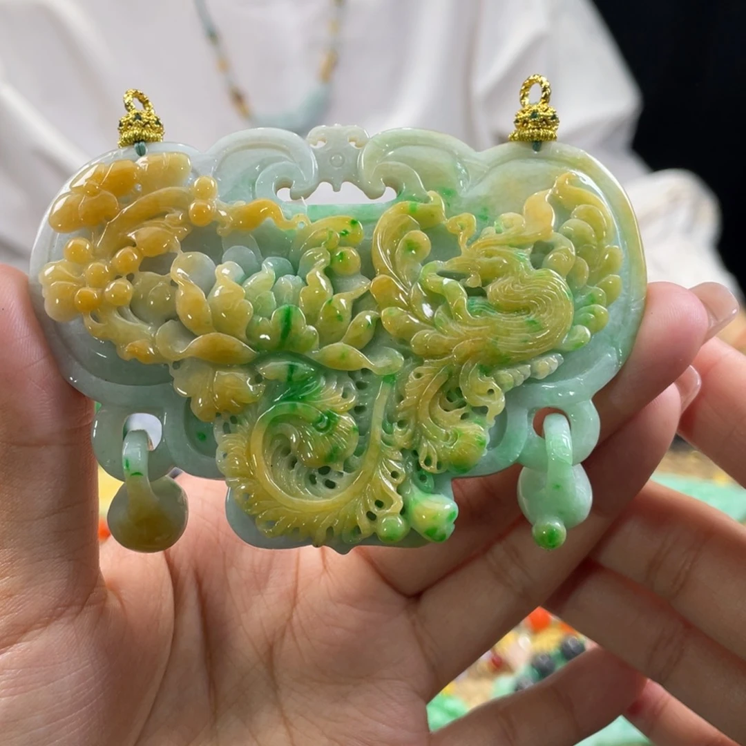 翡翠颈饰未镶嵌代编织