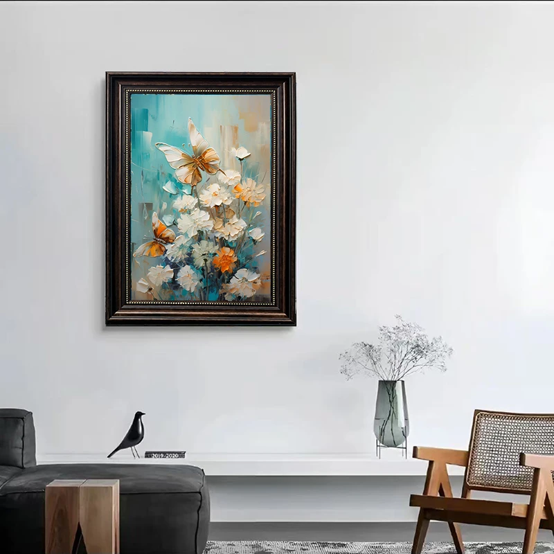 <蝶恋花>现代简约时尚花卉客厅餐厅卧室书房装饰画百搭高级感DS74
