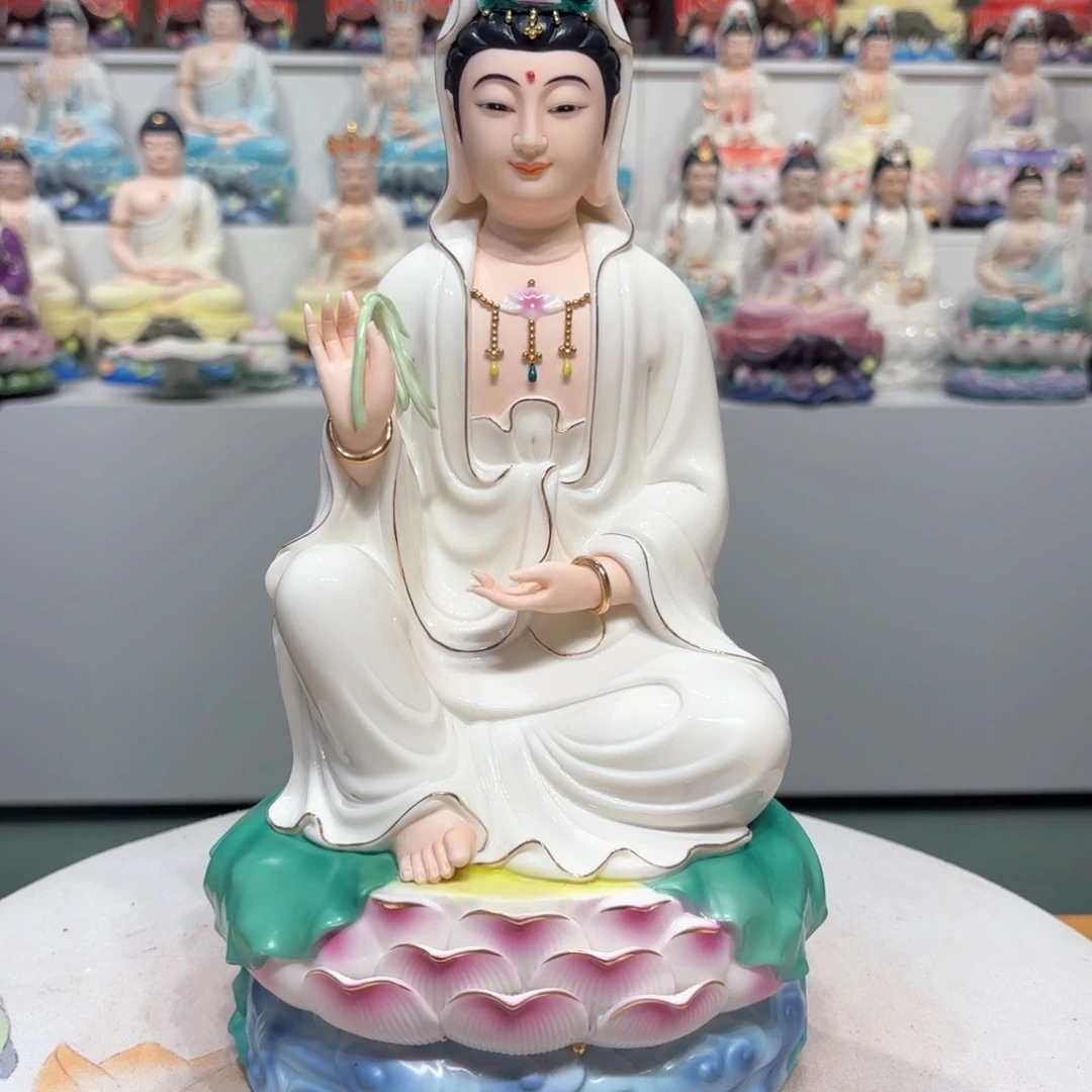 摆件瓷摆件观音13吋