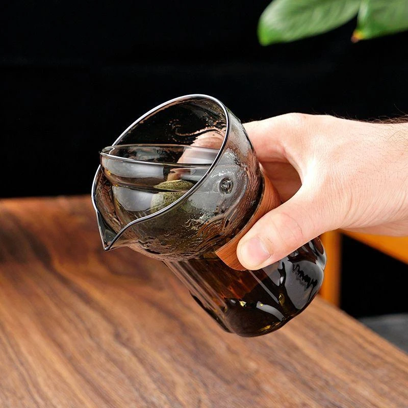 小青柑专用泡茶壶高颜值旋转公道杯玻璃无孔过滤茶水分离冲泡器