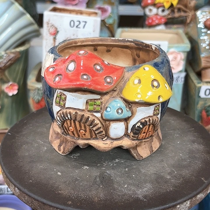 紫砂花盆粗陶材质多肉花盆