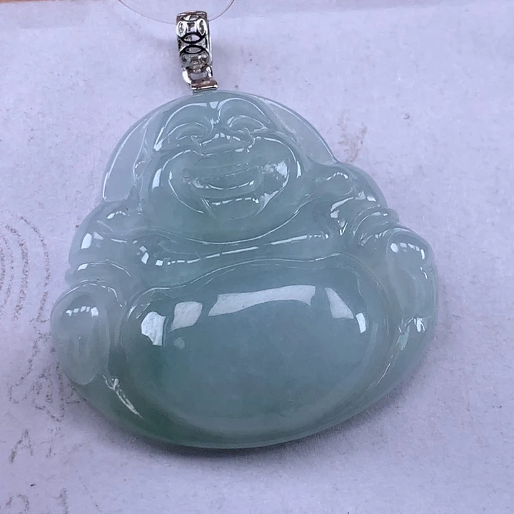 颈饰未镶嵌翡翠佛公吊坠