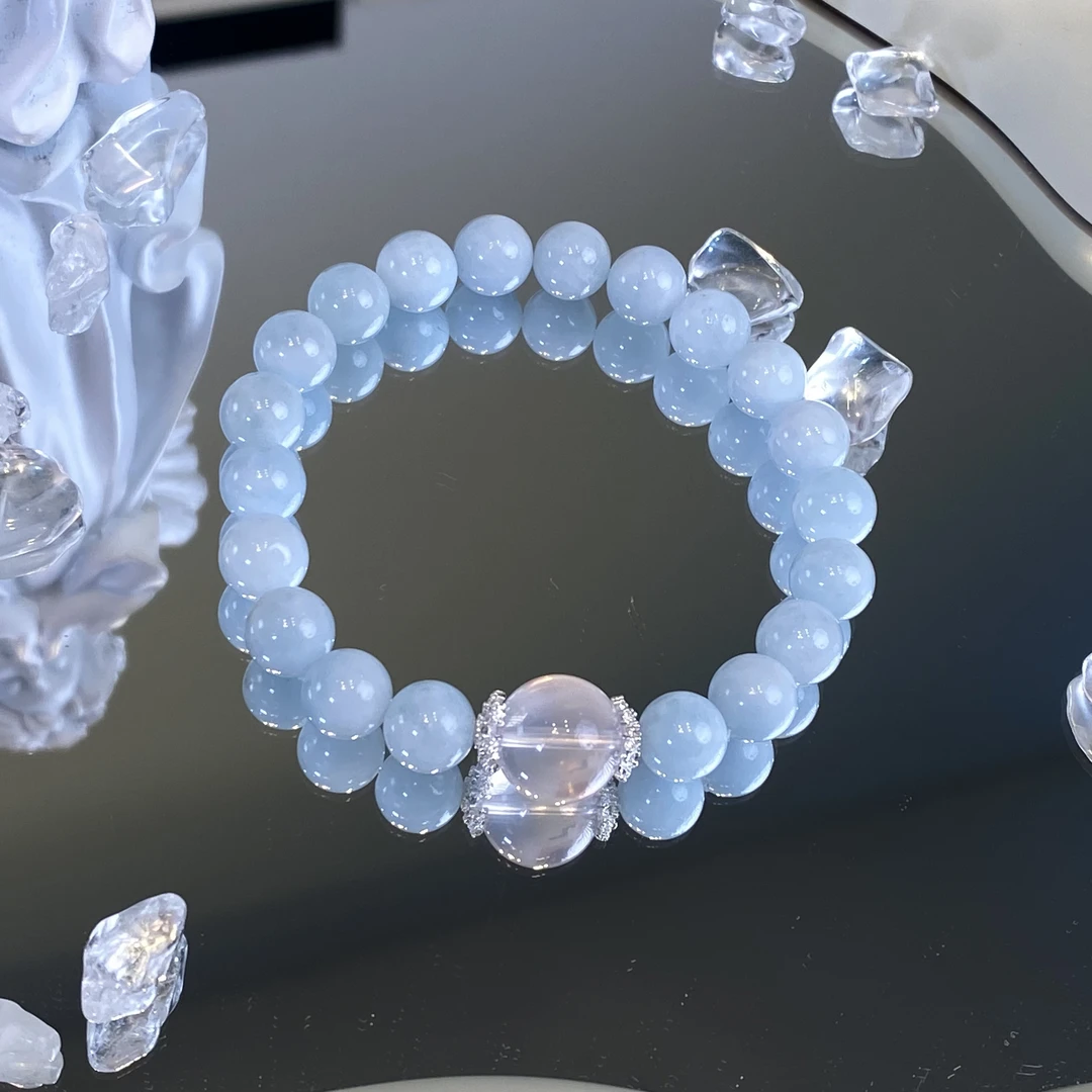 【164蓝粉】天然手串原创小众设计