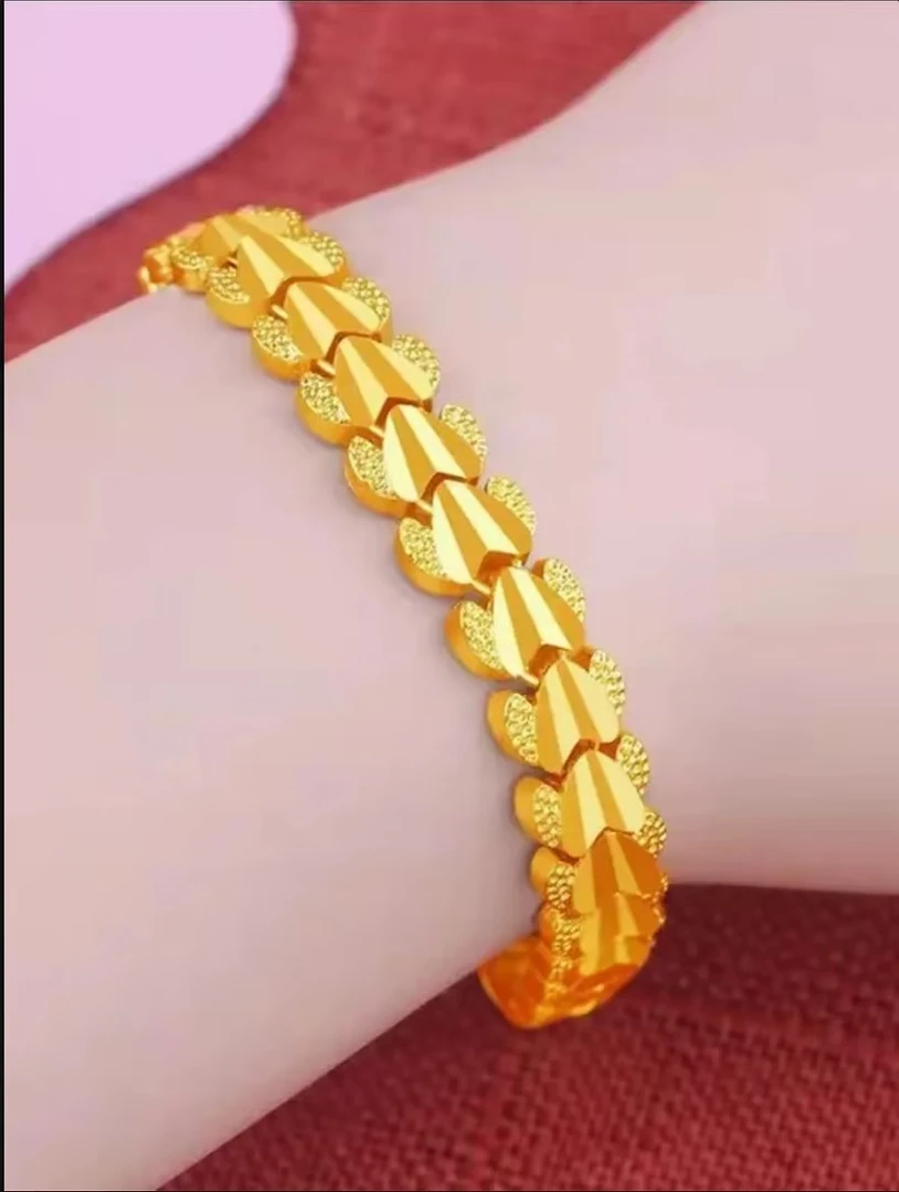 合金手链 合金手链 新款【心心手链】时尚大气女士百搭气质