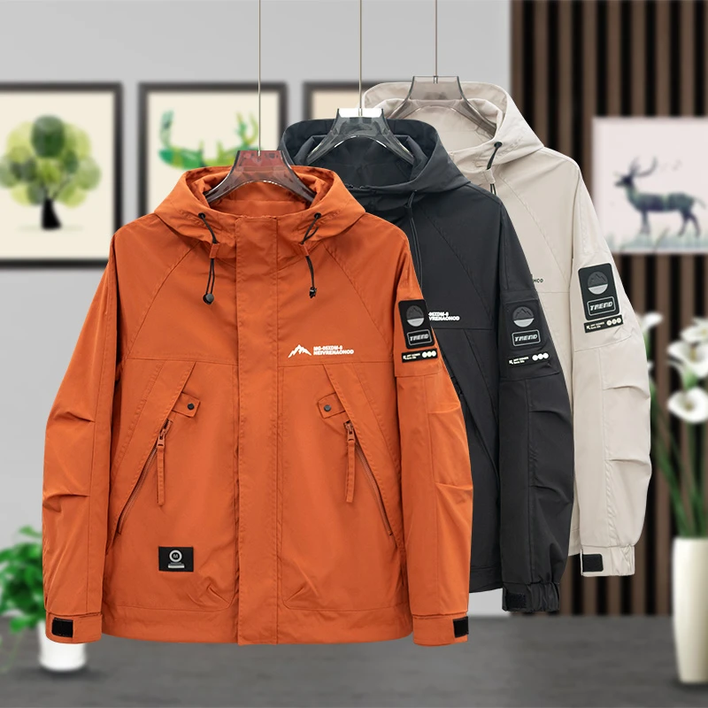 028-2501 帅气夹克男韩版2025春秋季新款时尚潮流短款连帽外套