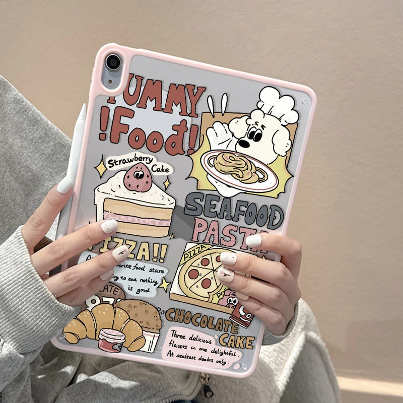 美食蛋糕适用苹果iPadA16平板保护套2025款iPad11无盖iPad10硬壳