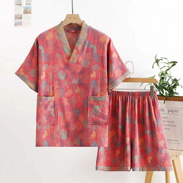 汗蒸服女款纯棉情侣套装全棉美容桑拿服加大码男洗浴按摩足疗浴衣