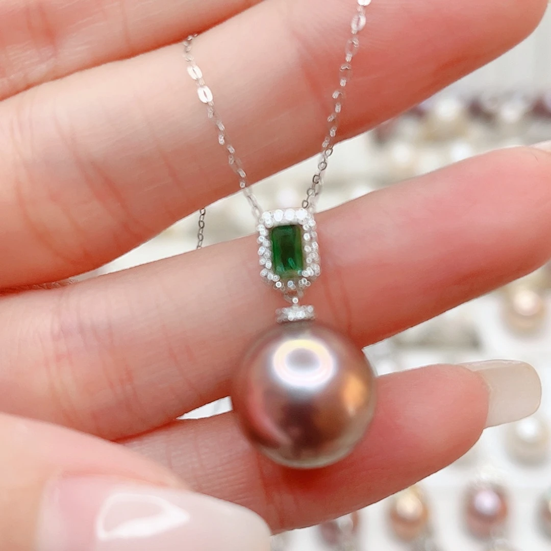 银S925镶嵌吊坠(赠链)淡水珍珠