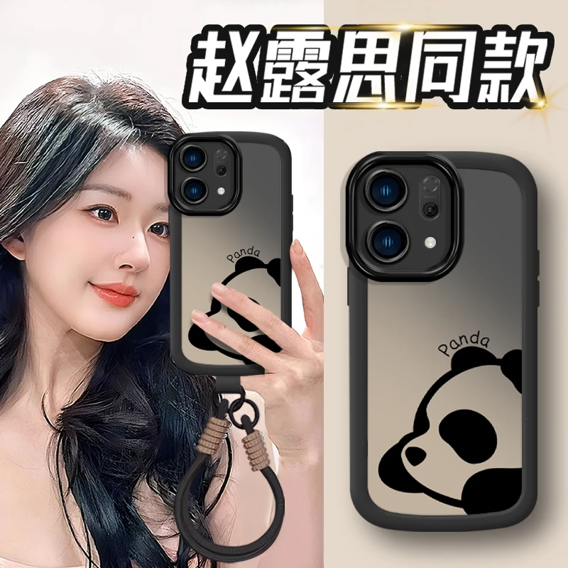 趴趴熊猫适用opporeno14pro手机壳reno14保护套新款镜头全包reno1