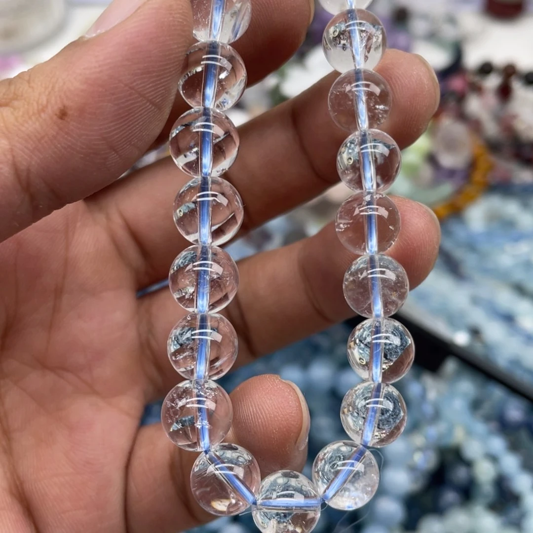 银S925镶嵌手链烟晶