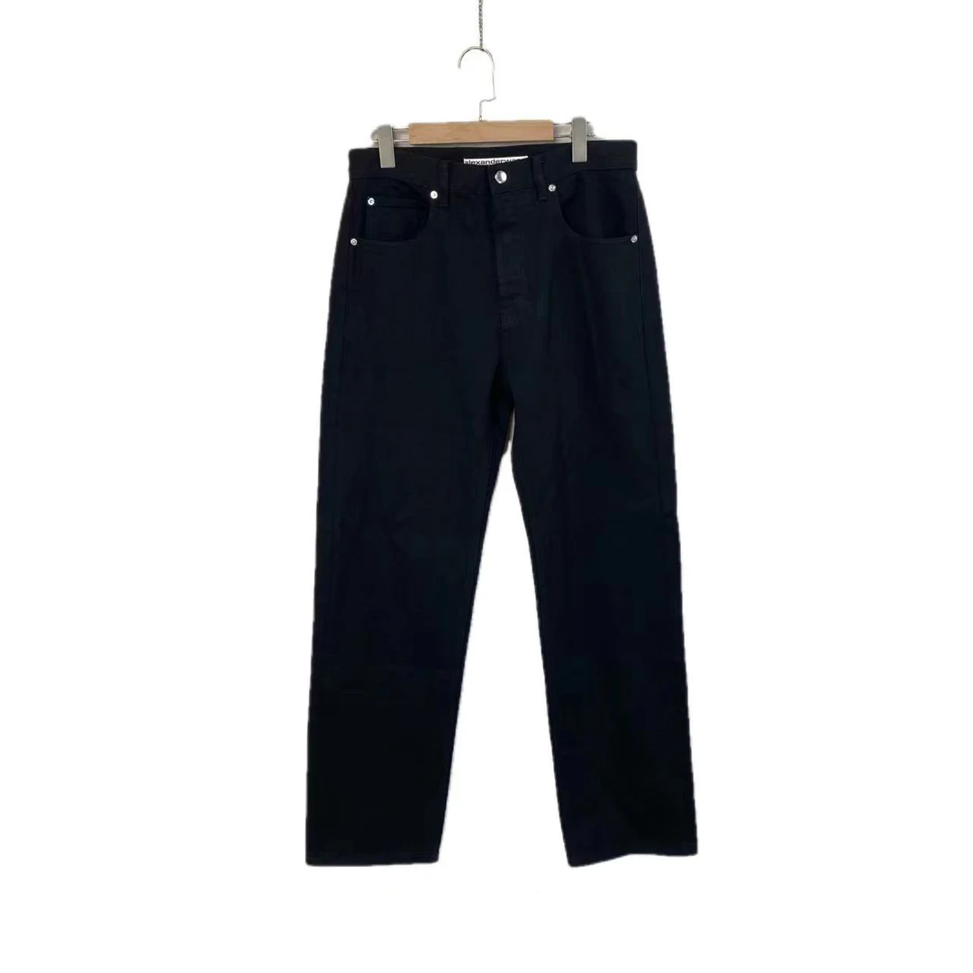 99新 Alexander McQueen/亚历山大·麦昆 10113黑色牛仔裤 29码