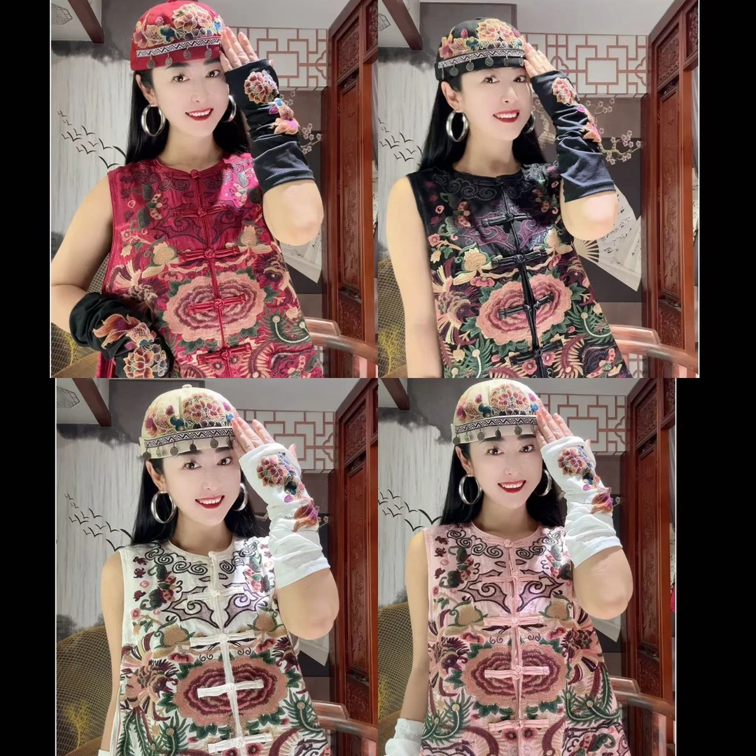 唐汉布依新款女装马甲刺绣重工YDD