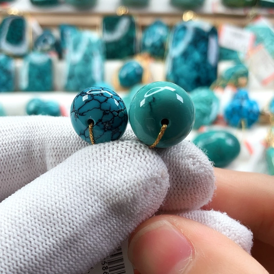 众***慧绿松石未镶嵌车挂