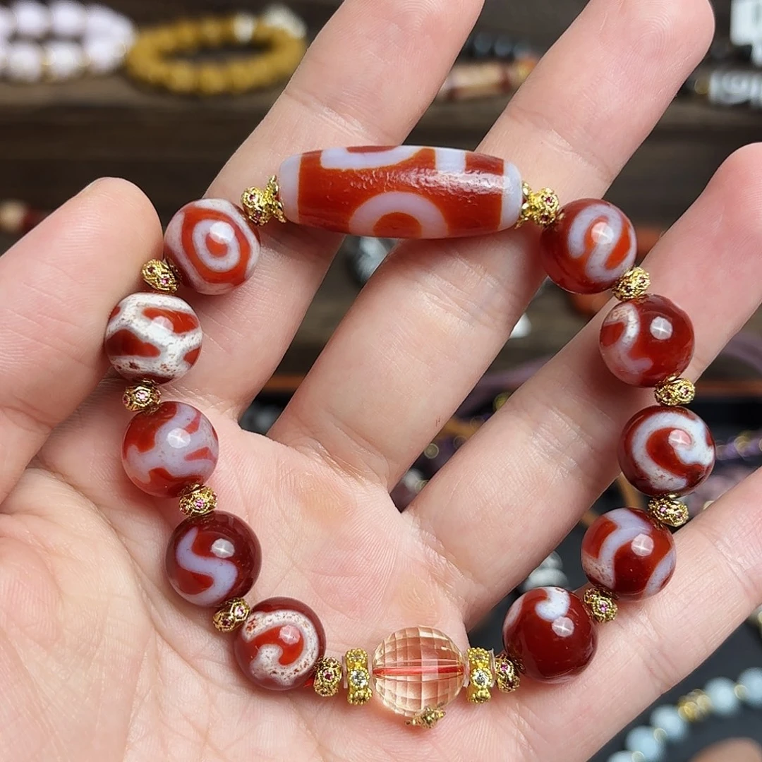 玛瑙/玉髓合金手串0928-44