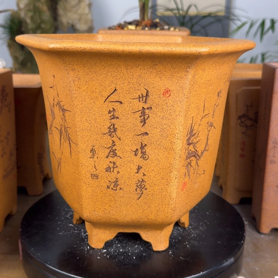 紫砂花盆锋***汇紫砂花盆微瑕