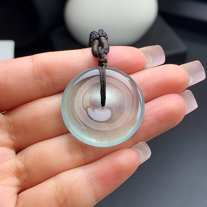 吊坠(赠链)未镶嵌翡翠冰蓝水平安扣