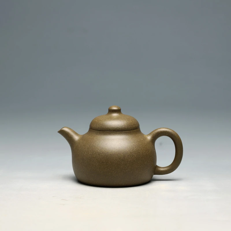 茶壶纯手工李光明全手工160CC青段本绿匏瓜壶明理茶艺紫砂壶宜兴