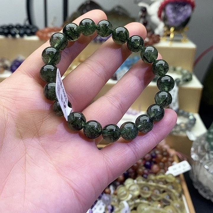 水晶手链未镶嵌绿发晶9+