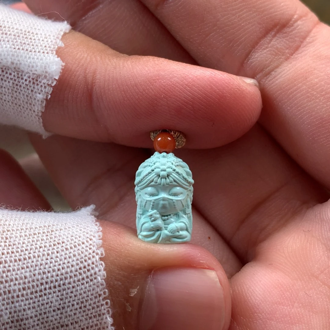 绿松石未镶嵌挂件