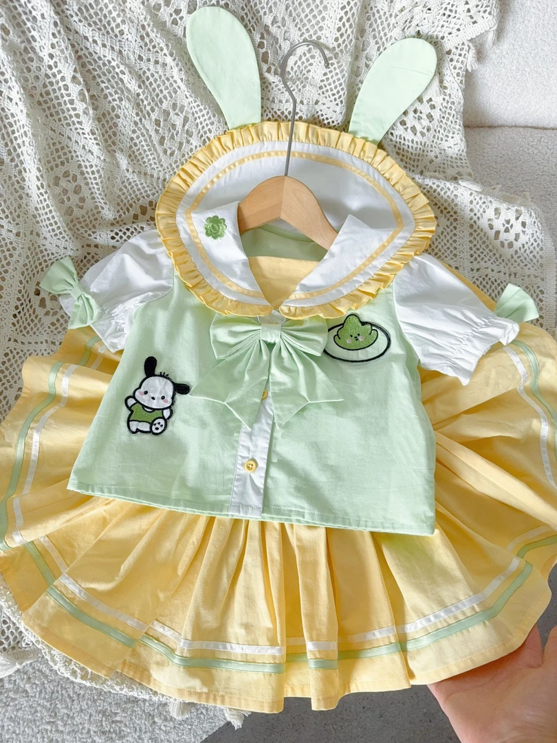 2025夏季新款卡通学院风JK童装帕恰狗