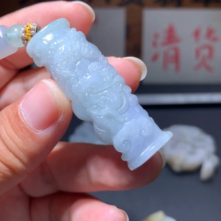 翡翠未镶嵌颈饰保真天然A货翡翠