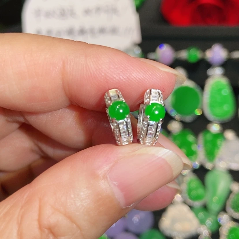 【闪购商品】未镶嵌翡翠耳饰天然翡翠