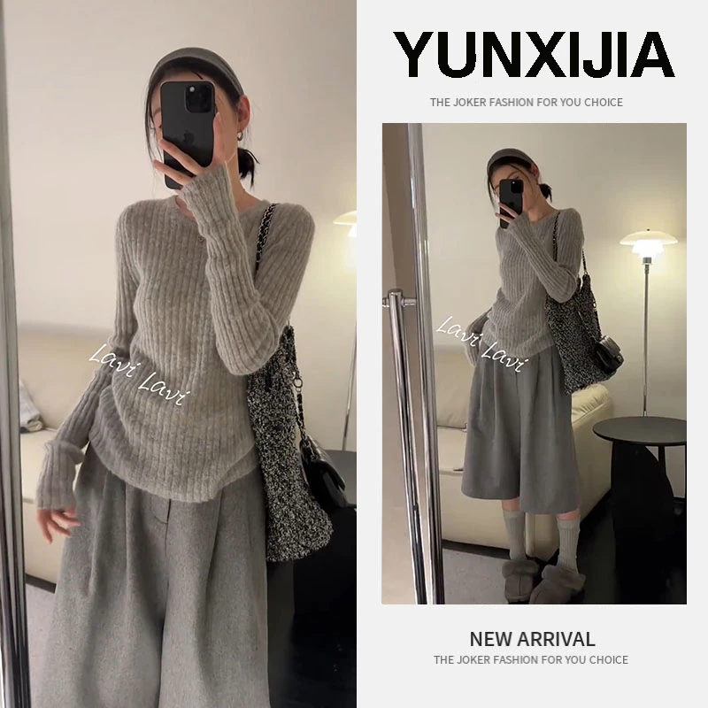 2025秋季新款时尚一整套慵懒风宽松百搭高级感上衣裤子两件套