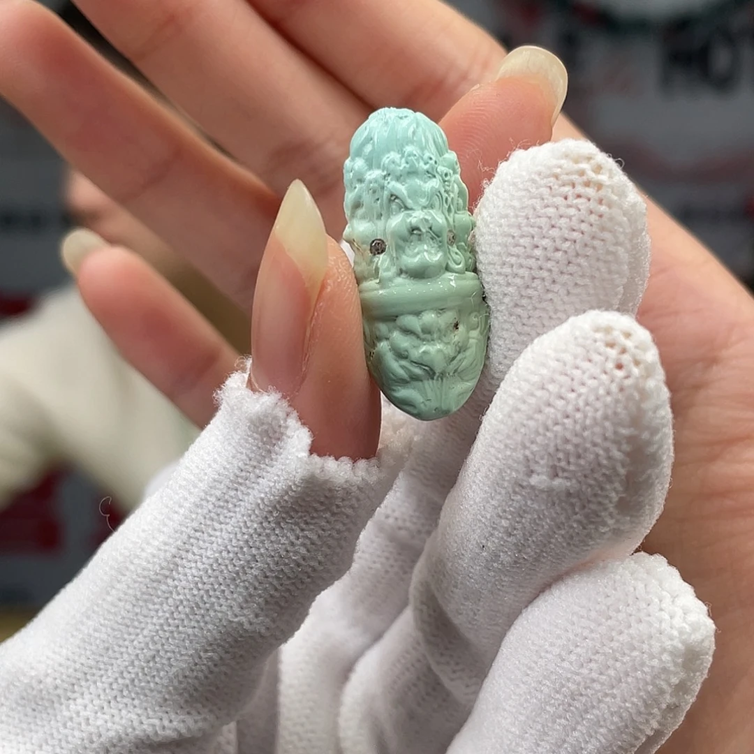 绿松石未镶嵌挂件