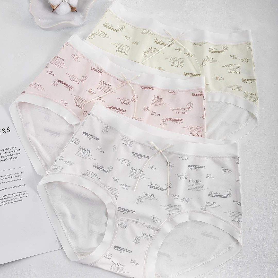 加长底裆女士内裤棉莫代尔棉性感女三角内裤透气针织不褪色美式