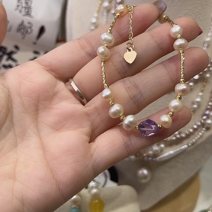 合金淡水珍珠手绳