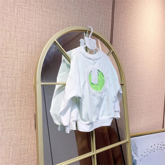 AL026   宝宝白色单层卫衣  春款