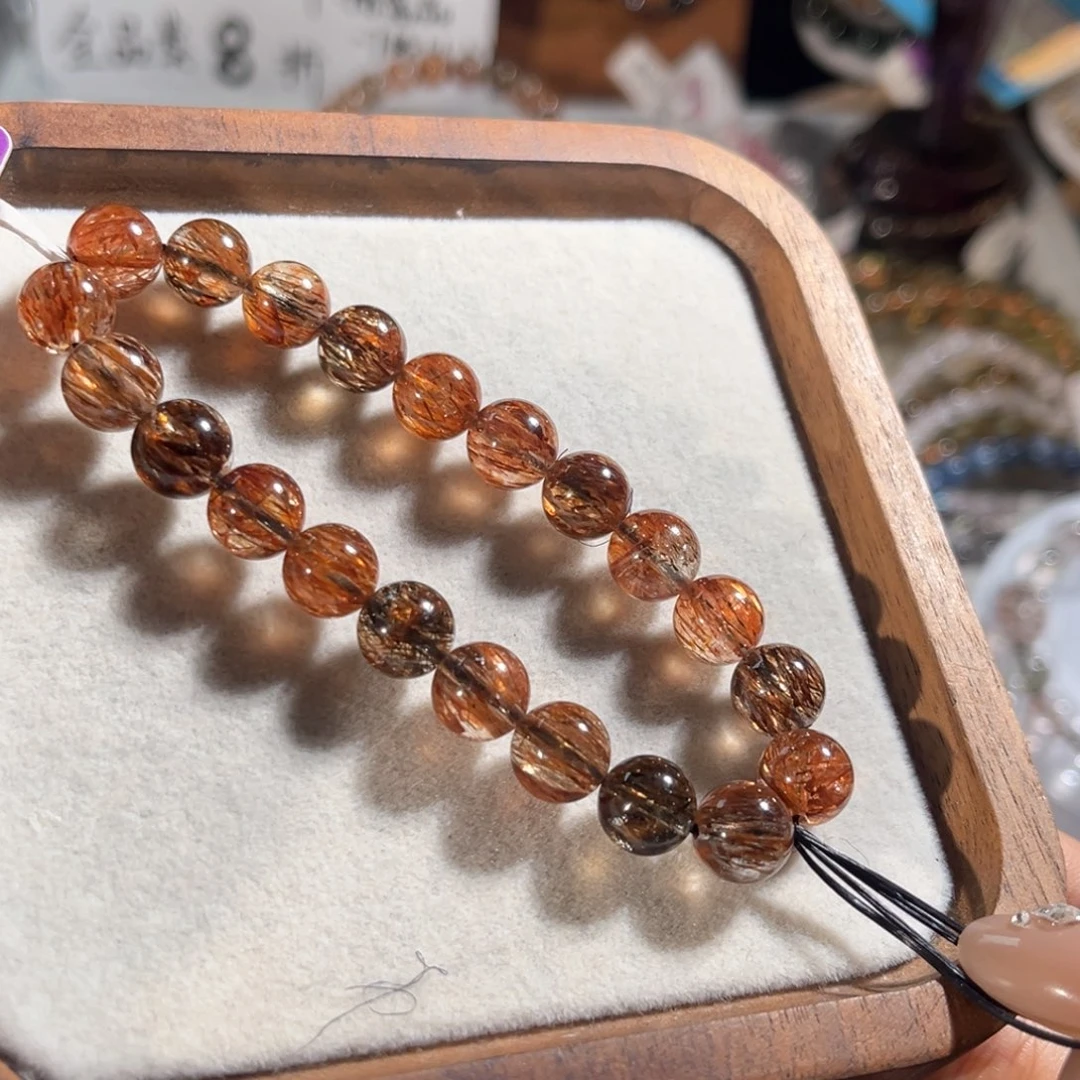 水晶未镶嵌手链黑金超9m